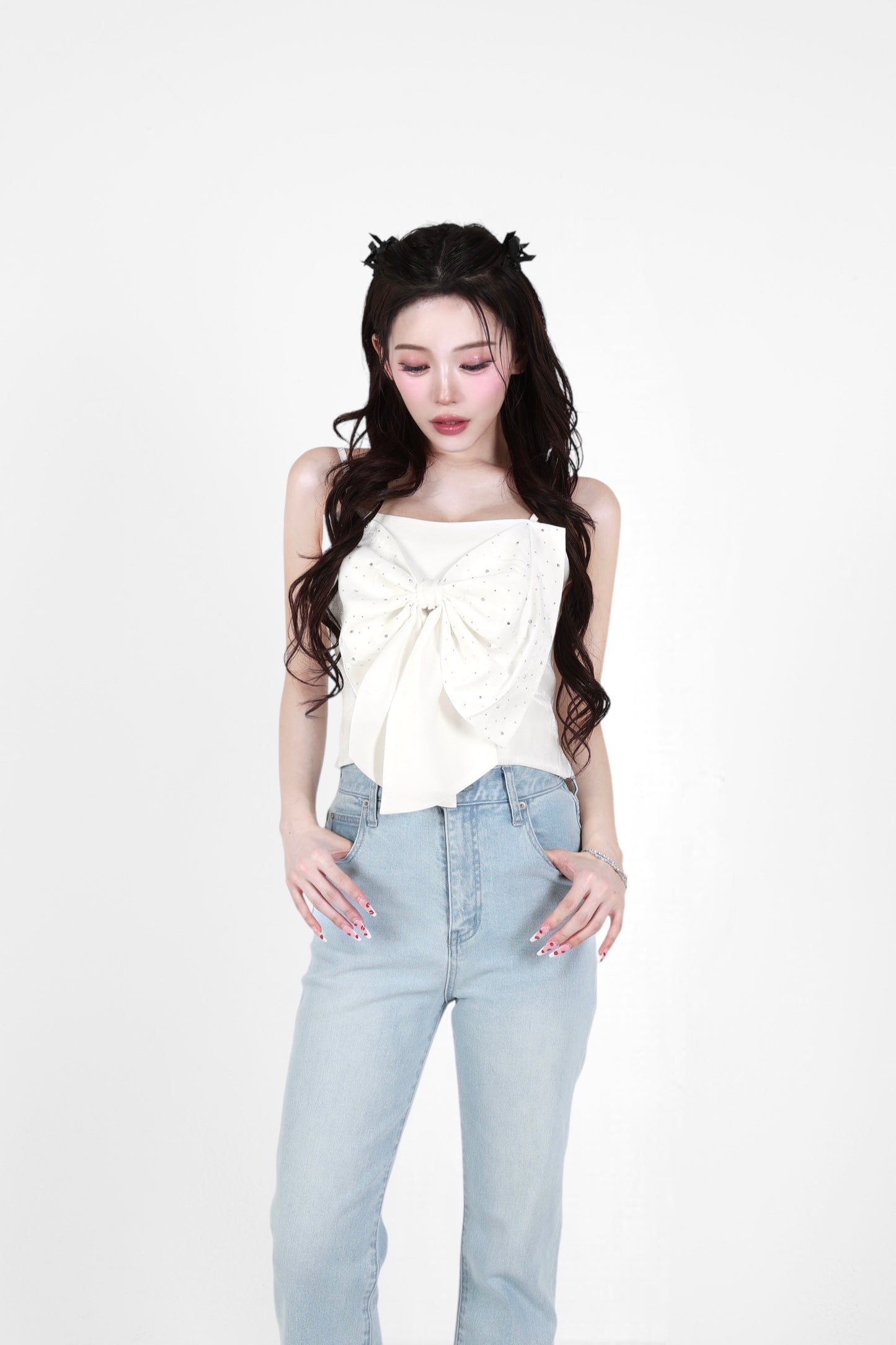 bijou pocket flare denim
