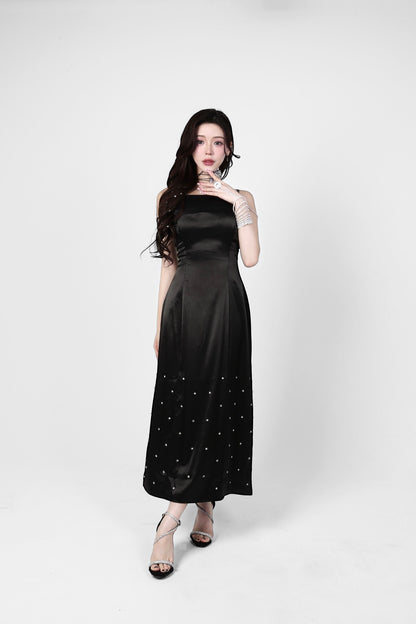 bijou satin long dress