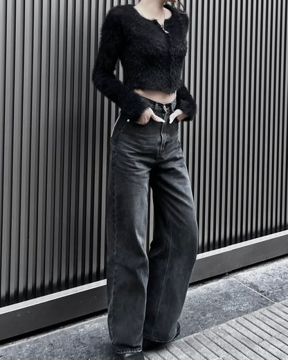 metallic pocket highwaist denim